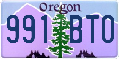 OR license plate 991BTO