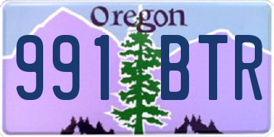 OR license plate 991BTR