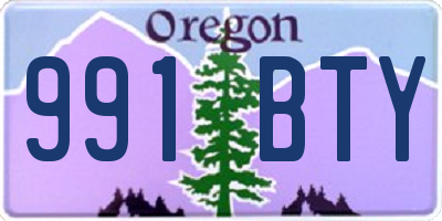 OR license plate 991BTY
