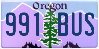 OR license plate 991BUS