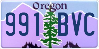 OR license plate 991BVC