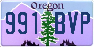 OR license plate 991BVP