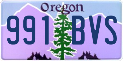 OR license plate 991BVS