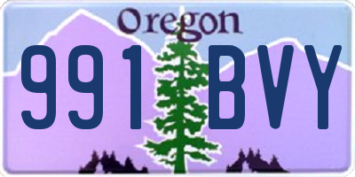 OR license plate 991BVY
