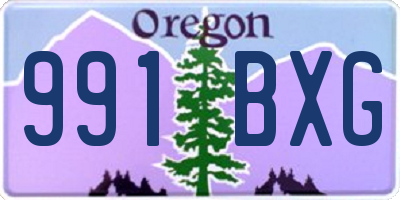 OR license plate 991BXG