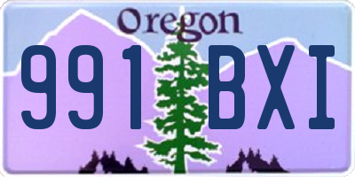 OR license plate 991BXI