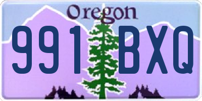 OR license plate 991BXQ