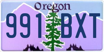 OR license plate 991BXT