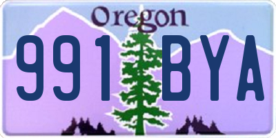 OR license plate 991BYA