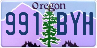 OR license plate 991BYH