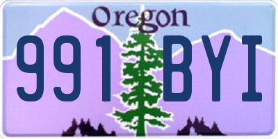 OR license plate 991BYI