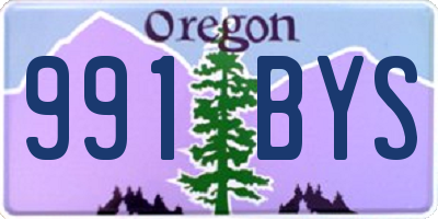 OR license plate 991BYS