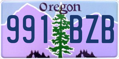 OR license plate 991BZB