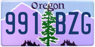 OR license plate 991BZG