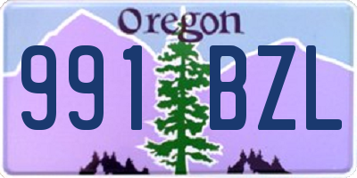 OR license plate 991BZL