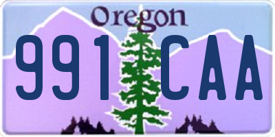 OR license plate 991CAA