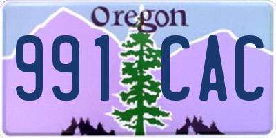 OR license plate 991CAC