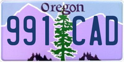 OR license plate 991CAD