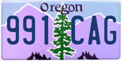 OR license plate 991CAG