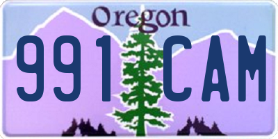 OR license plate 991CAM