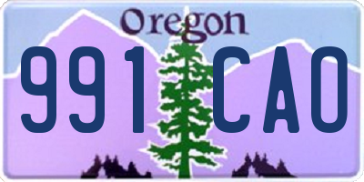 OR license plate 991CAO