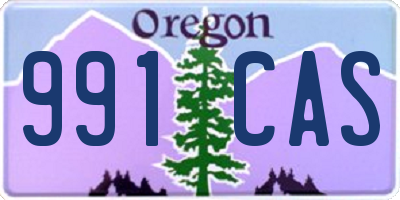 OR license plate 991CAS