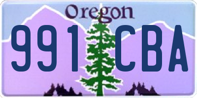 OR license plate 991CBA