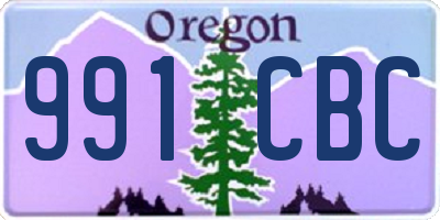 OR license plate 991CBC