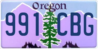 OR license plate 991CBG