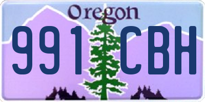 OR license plate 991CBH