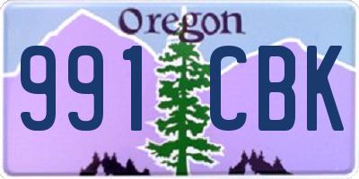 OR license plate 991CBK