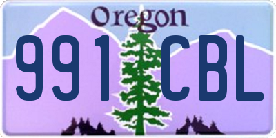 OR license plate 991CBL