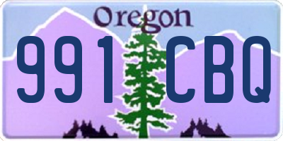 OR license plate 991CBQ