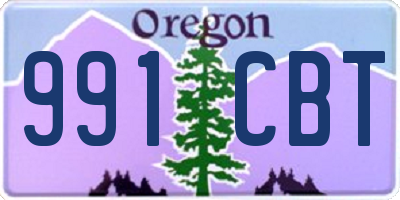 OR license plate 991CBT