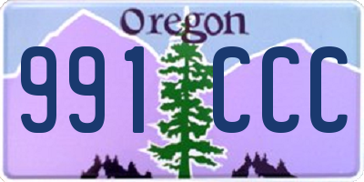 OR license plate 991CCC