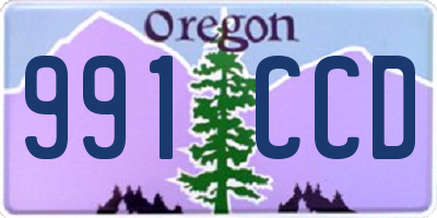 OR license plate 991CCD