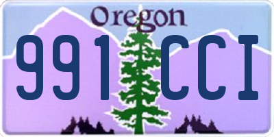 OR license plate 991CCI