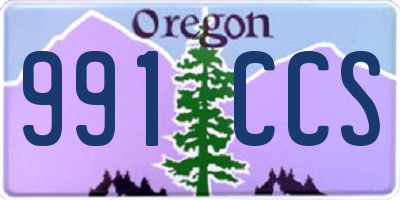 OR license plate 991CCS