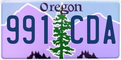 OR license plate 991CDA