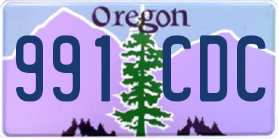 OR license plate 991CDC