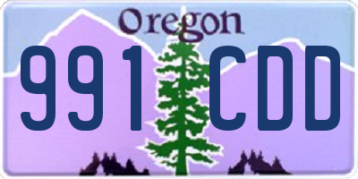 OR license plate 991CDD