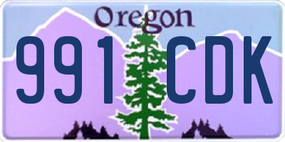OR license plate 991CDK