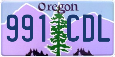OR license plate 991CDL
