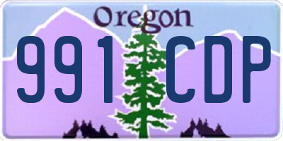 OR license plate 991CDP
