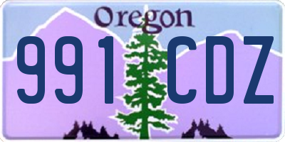 OR license plate 991CDZ