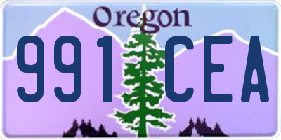 OR license plate 991CEA