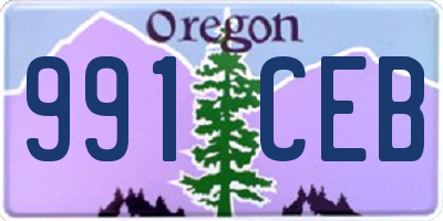 OR license plate 991CEB