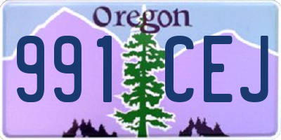 OR license plate 991CEJ