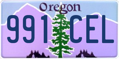 OR license plate 991CEL