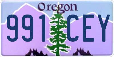 OR license plate 991CEY